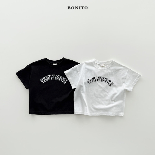 [80-125cm] 簡約弧形字母印花短袖T恤 #Leo獅子座