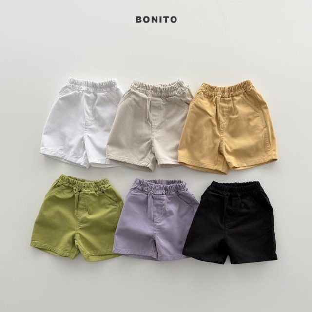 [80-125cm] 韓系休閒素色鬆緊腰短褲 #Leo獅子座
