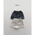 [80-125cm] 輕盈感碎花刺繡鬆緊腰棉麻短褲 #Leo獅子座