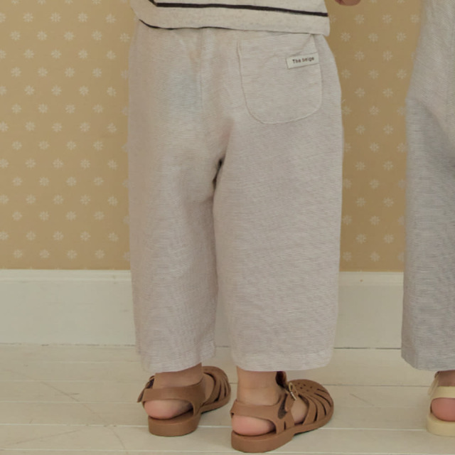 [75-110cm] 夏日涼感細條紋九分褲 #Columba天鴿座