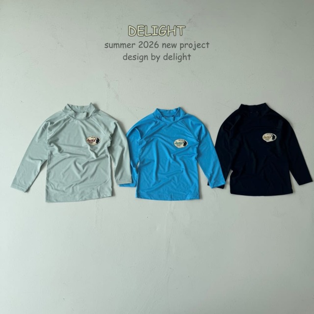 [85-145cm] 簡約圓標防曬長袖泳衣 #Vela船帆座 (大童)