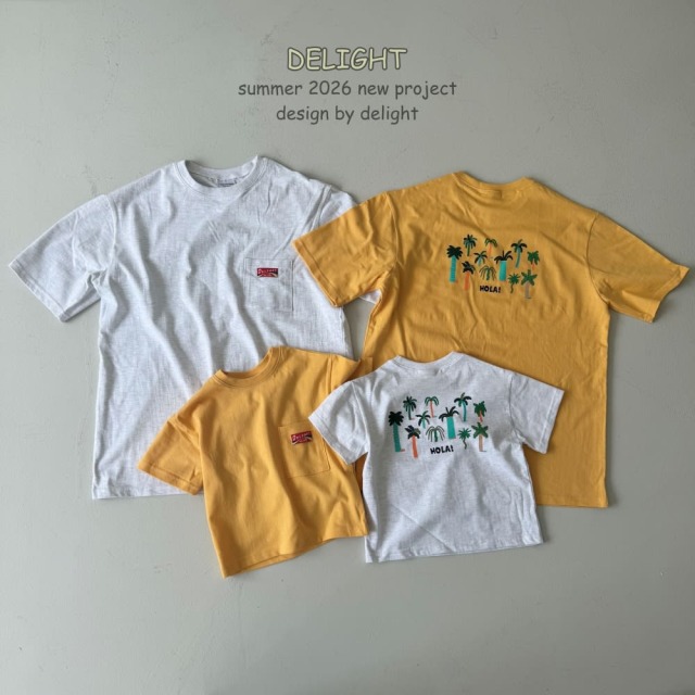 [Adult] 繽紛熱帶椰子樹口袋短袖T恤 #Vela船帆座