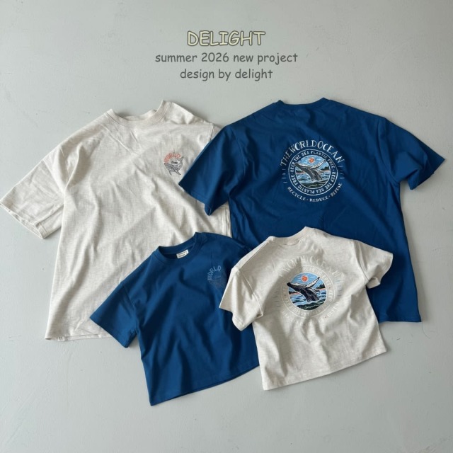 [Adult] 守護海洋鯨魚插畫短袖T恤 #Vela船帆座