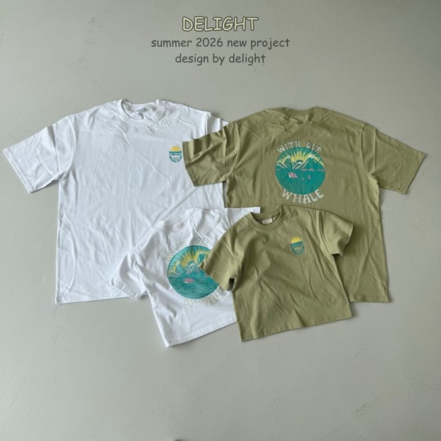 [Adult] 悠游大鯨魚插畫短袖T恤 #Vela船帆座