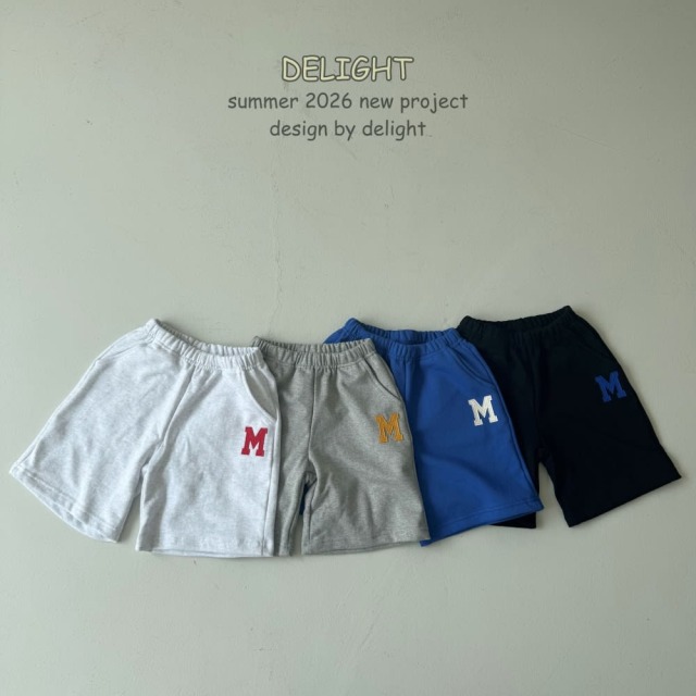 [85-145cm] 美式刺繡字母彈力短褲 #Vela船帆座 (大童)