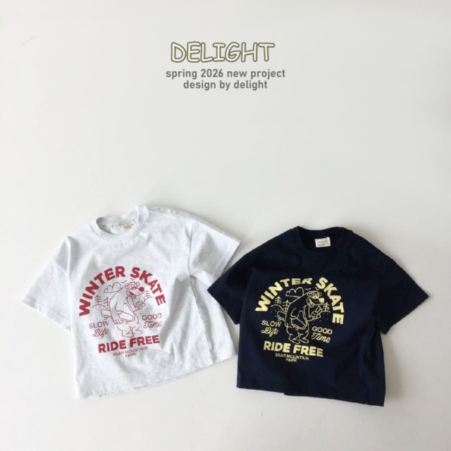 [85-145cm] 滑板小熊美式休閒短袖T恤 #Vela船帆座 (大童)