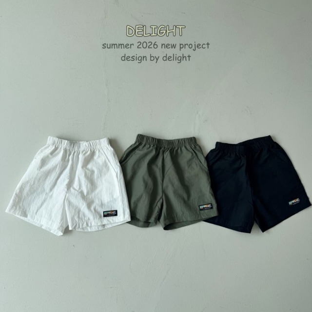 [85-145cm] 簡約山脈標籤休閒短褲 #Vela船帆座