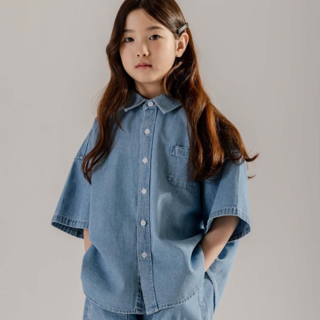 [85-165cm] 質感日常百搭丹寧襯衫 #Norma矩尺座
