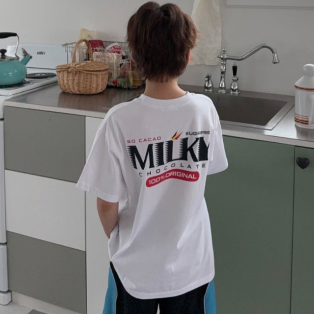 [90-165cm] 簡約小標印花短袖T恤 #Eridanus波江座