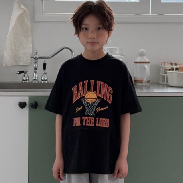 [90-165cm] 美式籃球運動短袖T恤 #Eridanus波江座