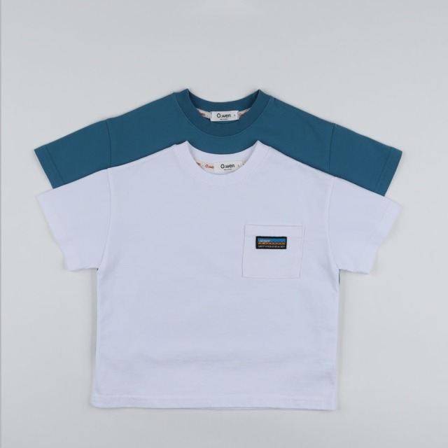 [90-165cm] 山系標籤布章口袋短T #Eridanus波江座 (大童)
