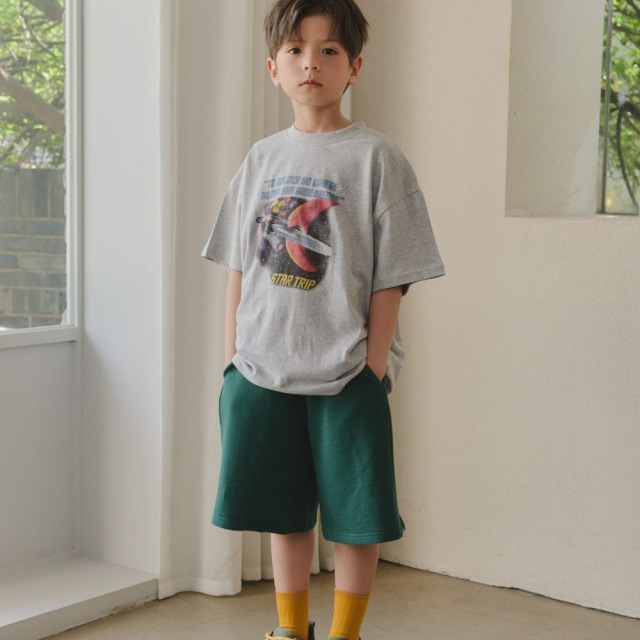 [96-160cm] 後口袋撞色滾邊運動短褲 #Pegasus天馬座