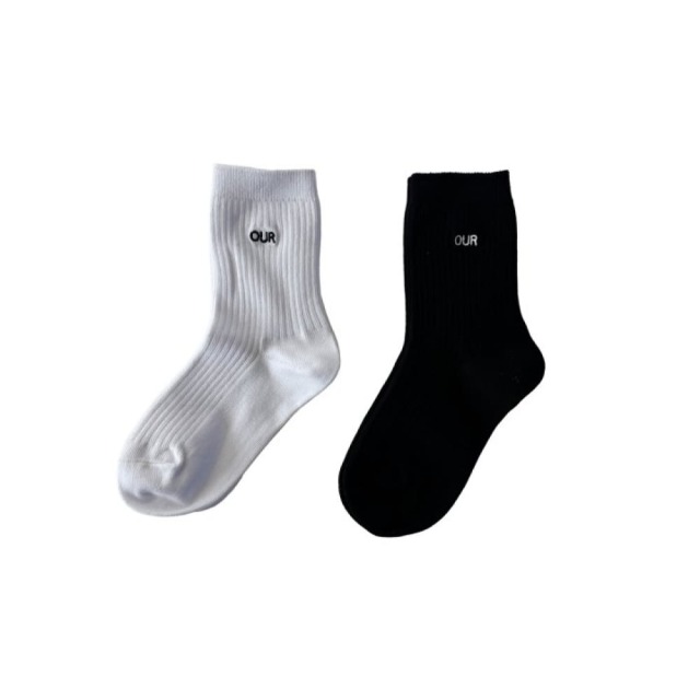[90-165cm] 品牌簡約羅紋字母短襪 #Cepheus仙王座