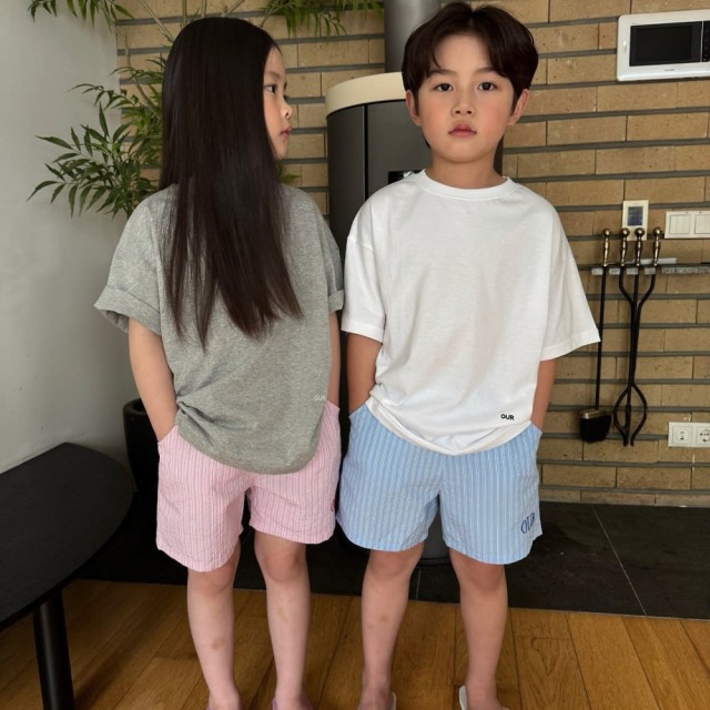 [90-165cm] 夏日清爽條紋泡泡紗短褲 #Cepheus仙王座