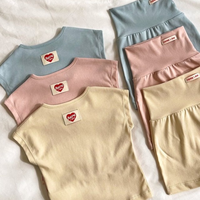 [BEBE] 素面莫代爾愛心標籤高腰腹圍睡衣組 #Cetus鯨魚座