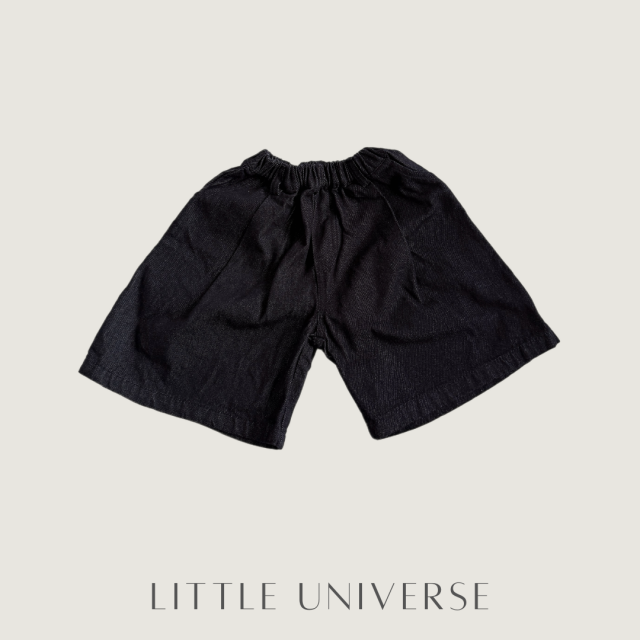 小宇宙 輕感黑藍單寧五分褲