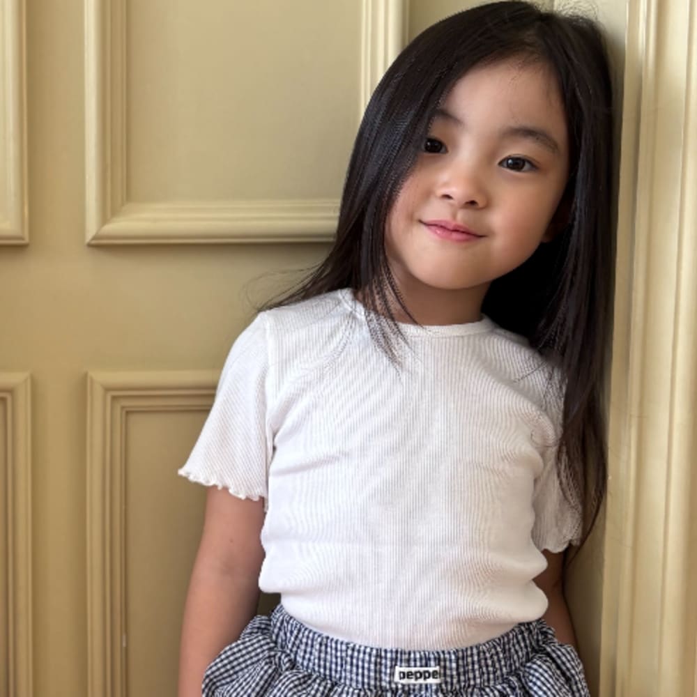 [75-125cm] 彩虹糖坑條木耳邊彈性短袖T恤 #Monoceros獨角獸座