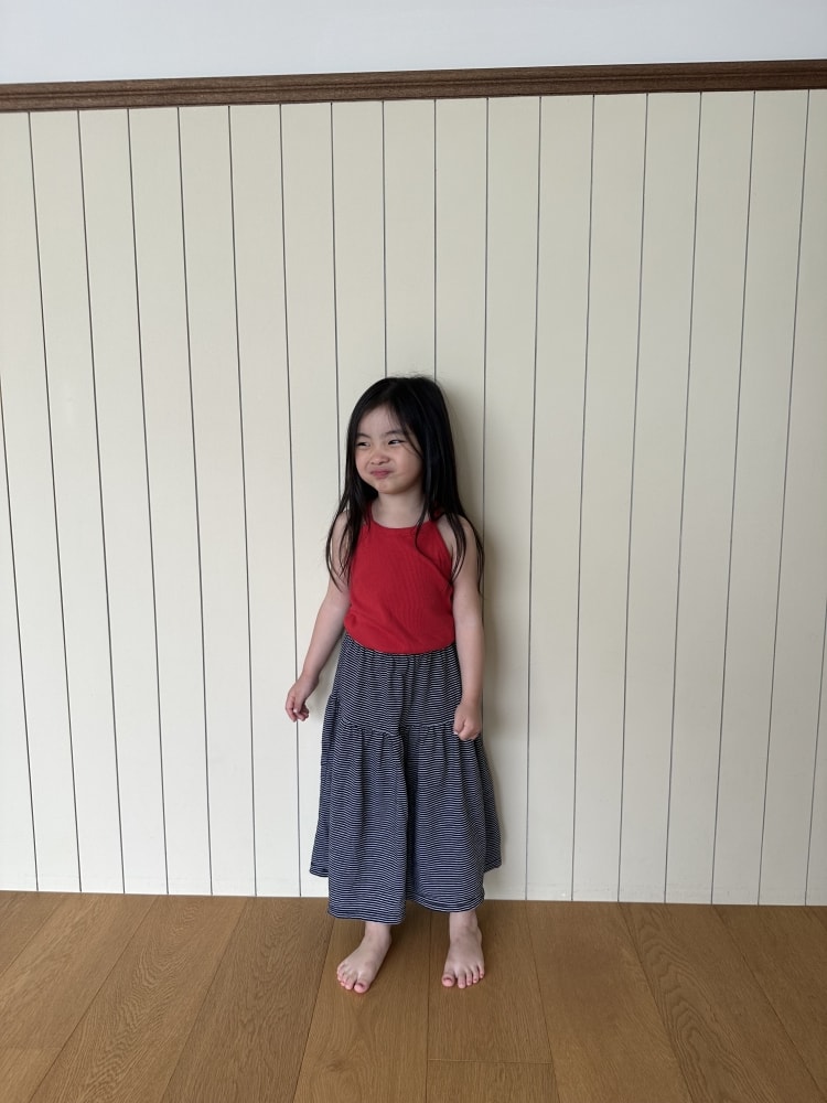 [75-125cm] 亮彩坑條削肩美背無袖背心 #Monoceros獨角獸座