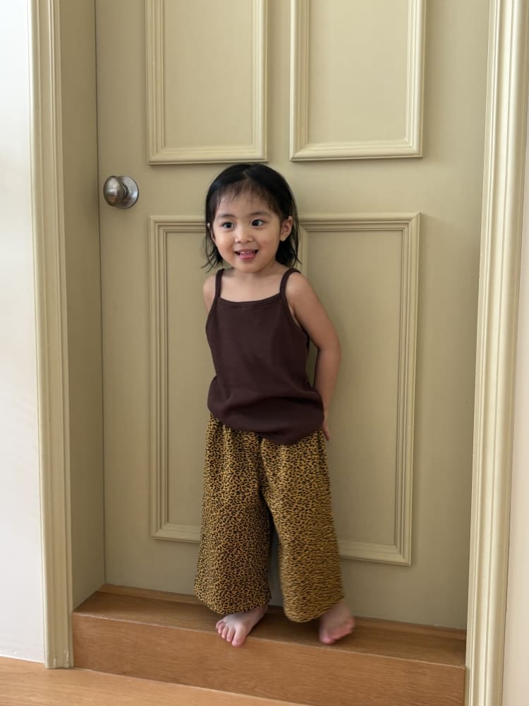 [75-125cm] 狂野派對豹紋鬆緊休閒長褲 #Monoceros獨角獸座