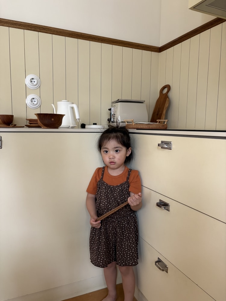 [75-125cm] 溫柔小碎花縮褶細肩帶背心 #Monoceros獨角獸座