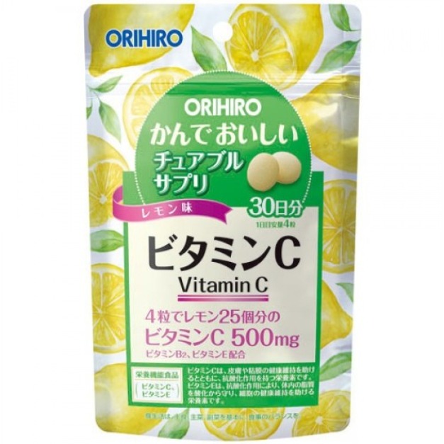 ORIHIRO 咀嚼錠 維他命C 120粒 (檸檬味)