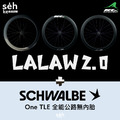 2025秋季繞圈特賣【KAVULUNGAN】 碳纖維公路車碟煞輪組 LALAW 2.0 ＋ Schwalbe One TLE 全能公路無內胎(28C|咖啡色) 同捆包