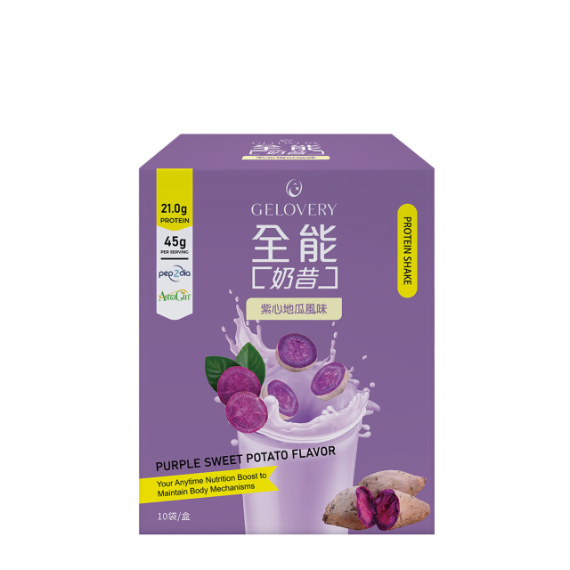 Gelovery 全能奶昔 - 紫心地瓜風味 10包/盒 (45g/包)