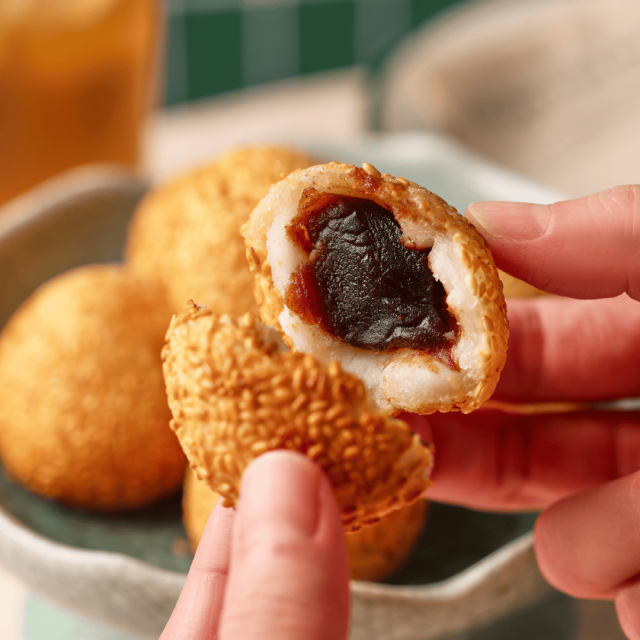 【心港點】香酥紅豆芝麻球/6入