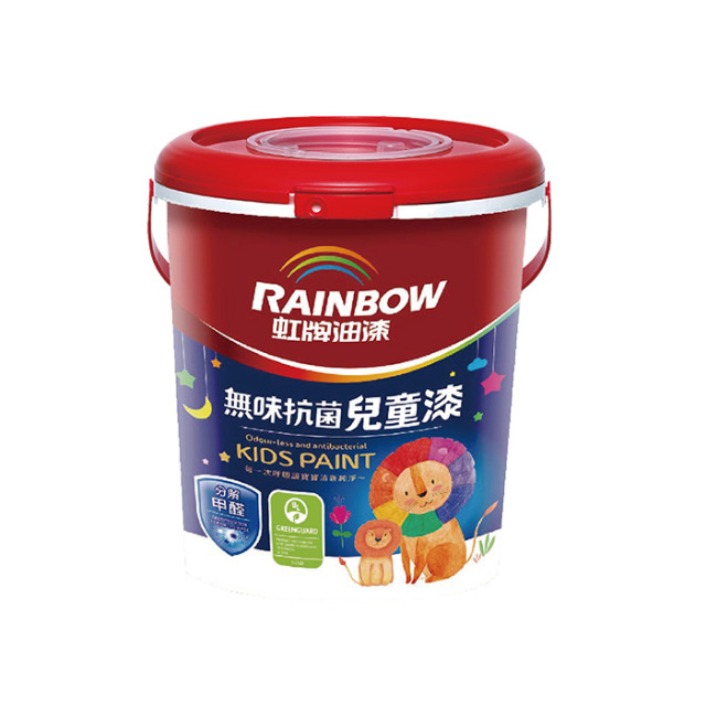 Rainbow 虹牌油漆 456 無味抗菌兒童漆 平光(3公升/電腦調色 請備註色號) 3公升/電腦調色 請備註色號 456
