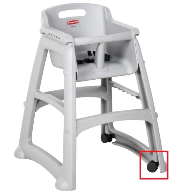 Rubbermaid 樂柏美 台製兒童座椅輪子(4顆/組) 黑色 040-0001