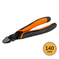 BAHCO 瑞典魚牌 電子斜口鉗 (ERGO™握把, 無復位彈簧) 140mm 長度: 140 mm
鉗口長度: 15.9 mm
最大開口: 1.5 mm
重量: 120 g
剪切能力 (銅線): Φ3.7 mm
剪切能力 (鐵線): Φ2.0 mm
剪切能力 (鋼琴線): Φ1.8 mm 2101G-140IPD