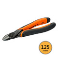 BAHCO 瑞典魚牌 電子斜口鉗 (ERGO™握把) 125mm 長度: 125 mm
鉗口長度: 14.2 mm
最大開口: 1 mm
重量: 90 g
剪切能力 (銅線): Φ3.5 mm
剪切能力 (鐵線): Φ1.8 mm
剪切能力 (鋼琴線): Φ1.6 mm 2101G-125