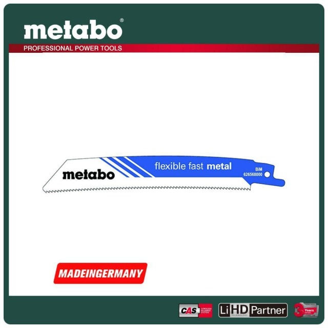 Metabo 美達寶 金屬軍刀鋸片150/1.8mm/14T 5支/卡 626568000