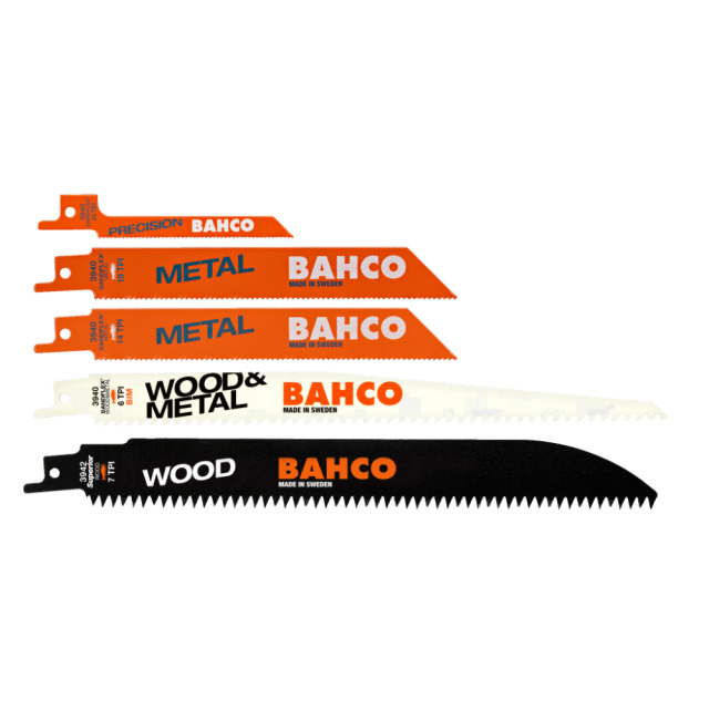 BAHCO 瑞典魚牌 軍刀鋸片組 (5入) 3940-MIX-SET-5P