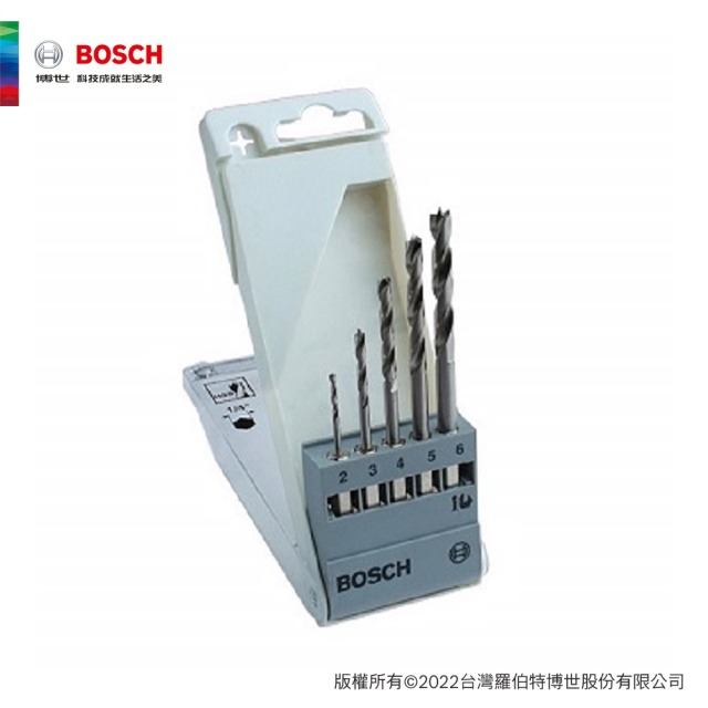 BOSCH 博世 5支裝 木工鑽頭 1/4