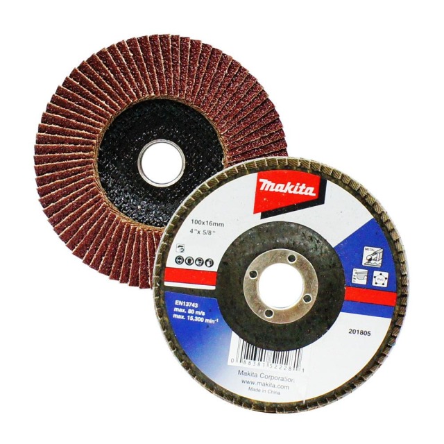 MAKITA 牧田 4”砂布輪40/60/80/120-金屬、PVC專用(1入) D-63395