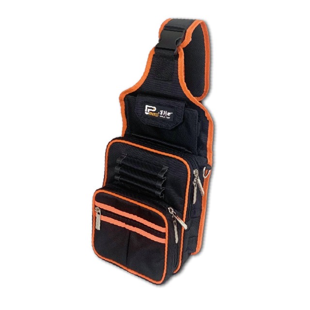 Panrico 百利世 工具袋(橘黑) 斜肩背包 M00208 17 M00208-17