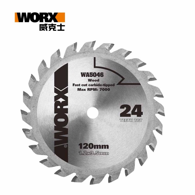 WORX 威克士 120mm 24T 木工鋸片 TCT硬質合金鋸片(WA5046) 120mm 24T WA5046
