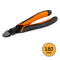 BAHCO 瑞典魚牌 電子斜口鉗 (ERGO™握把, 無復位彈簧) 180mm 長度: 180 mm
鉗口長度: 19.4 mm
最大開口: 2 mm
重量: 230 g
剪切能力 (銅線): Φ4.0 mm
剪切能力 (鐵線): Φ2.7 mm
剪切能力 (鋼琴線): Φ2.3 mm 2101G-180IPD