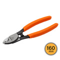 BAHCO 瑞典魚牌 電纜鉗 (PVC握把) 160mm 長度: 160 mm
鉗口長度: 25 mm
重量: 160 g
剪切能力 (銅線): Φ10 mm 2233D-160