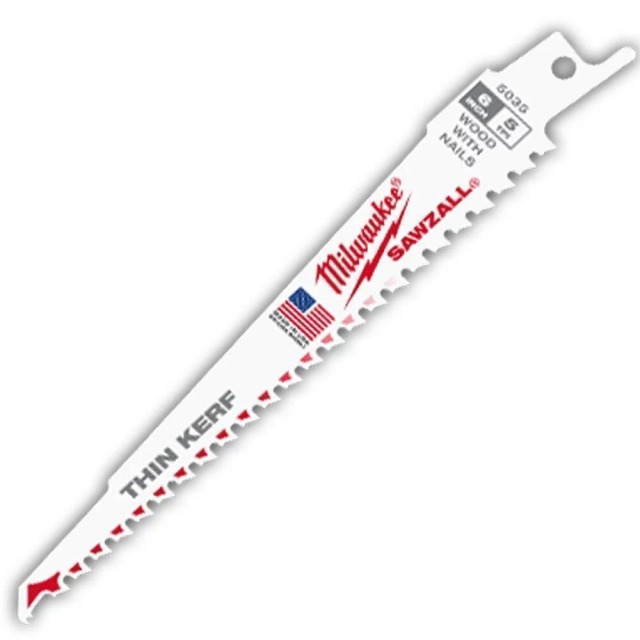 Milwaukee 美沃奇 木工專用6吋軍刀鋸片5入 48-00-5035