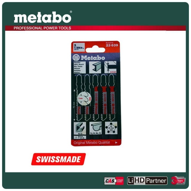 Metabo 美達寶 金屬線鋸片74/3.0mmT127D5支/卡 623639000
