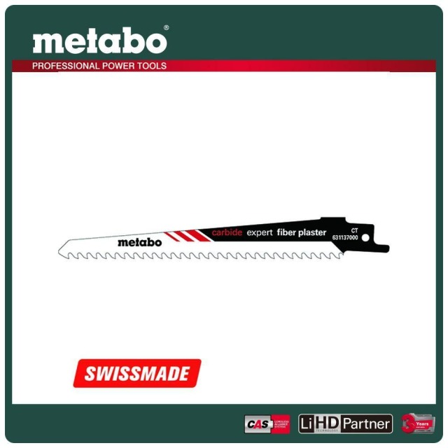 Metabo 美達寶 專業纖維石膏軍刀鋸片150/4.3mm/6T S641HM 單入 631137000
