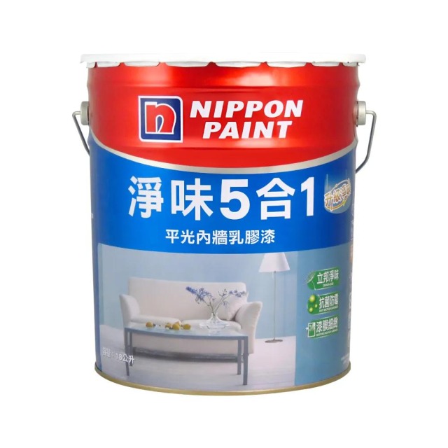 Nippon Paint 立邦 5合1內牆乳膠漆 平光 18公升裝 活力能放 Blooming Energy YN0024-4 恒系列顏色