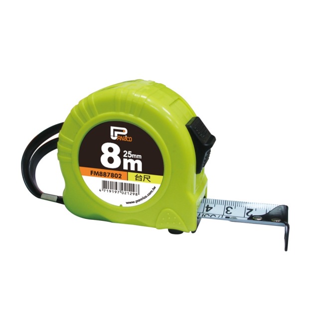 Panrico 百利世 捲尺 8.0Mx25mm(台尺) 青綠色 FM887802 FM887802