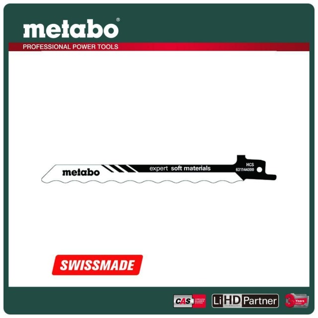 Metabo 美達寶 專業軟材料軍刀鋸片150X1.0mm S713AW 2支/卡 631144000