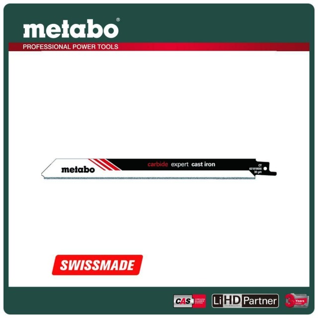 Metabo 美達寶 專業硬質合金軍刀鋸片225mmK30 S1130Riff 2支/卡 631818000