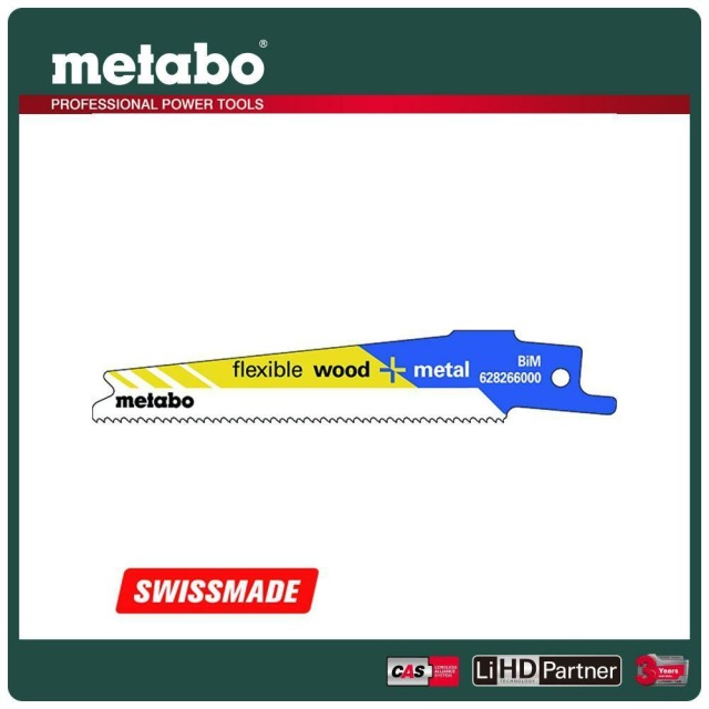 Metabo 美達寶 木材+金屬軍刀鋸片100/1.4/1.8mm S522BEF