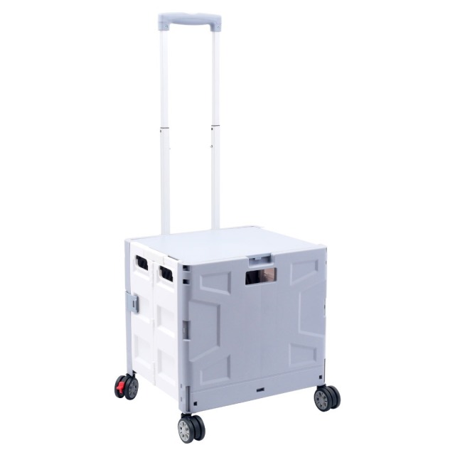 TRENY 萬向加大輪折疊推車 灰白 灰白