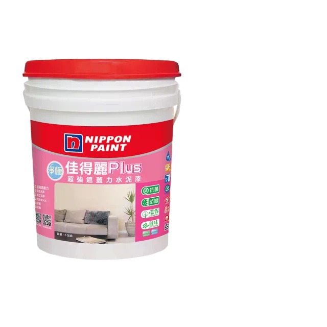 Nippon Paint 立邦 淨極佳得麗Plus 超強遮蓋力水泥漆 平光 5加侖裝 3908豪灰